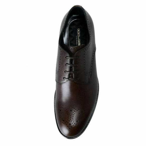 Dolce & Gabbana Men\'s Brown Leather Derby Oxfords main image 5